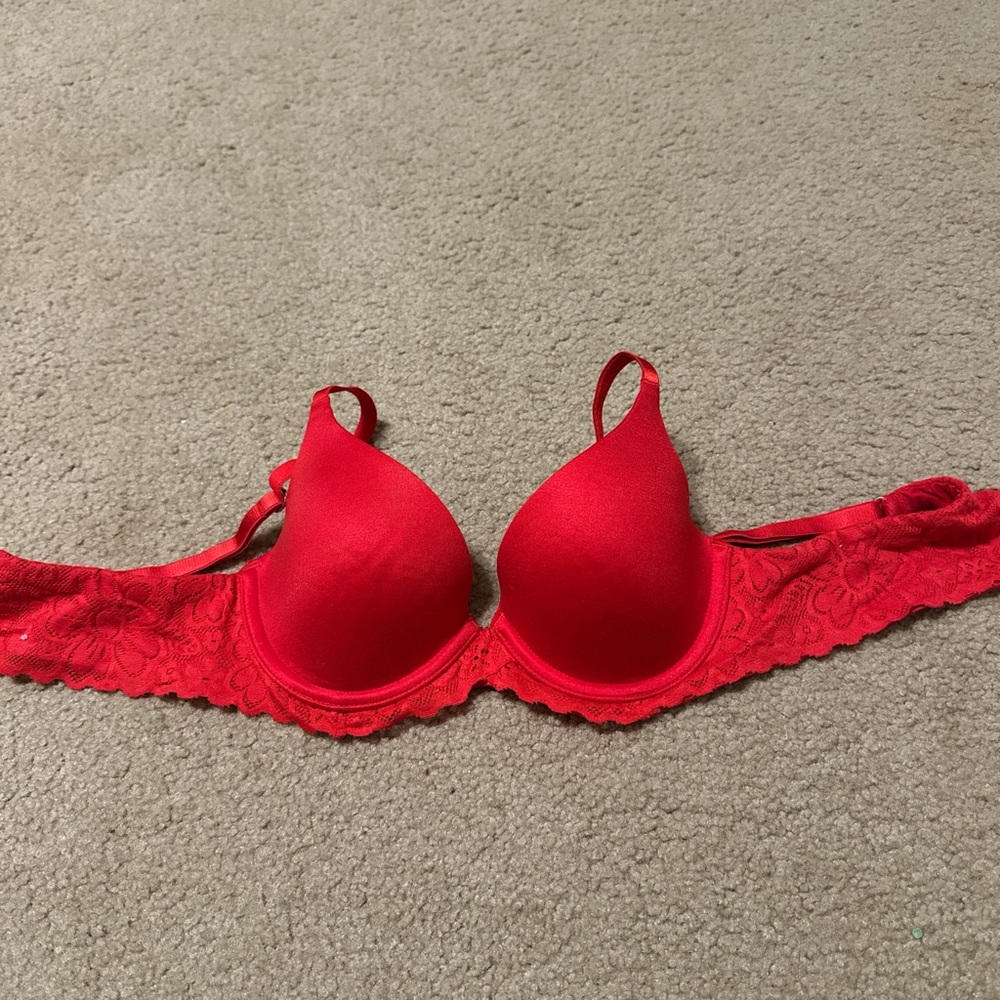 Aerie Vibrant Red Lace Bra